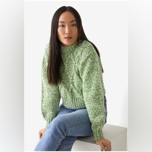 And other stories cropped cable knit summer sweater cotton